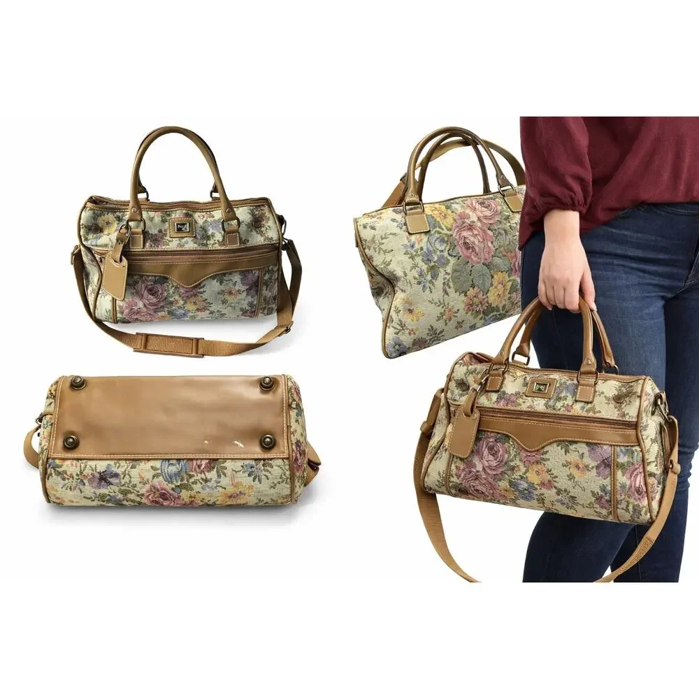 RARE VINTAGE LEISURE LUGGAGE CARRYON DUFFEL WEEKEND TRAVEL BAG NWT MACY'S